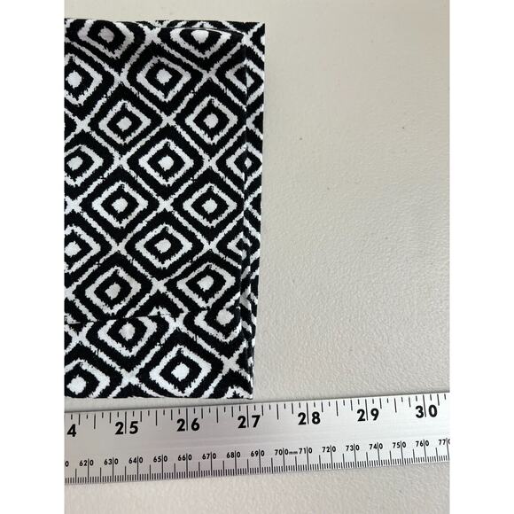 Chicos Diamond Print Ankle Pants Womens 1.5R US 10R Medium Stretch Black White - Picture 10 of 13